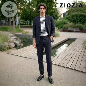 [지오지아] 데일리 다크네이비 캐주얼 셋업 수트 (AAE2KG1601_AAE2PP1601_DNV)