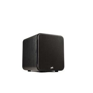 Polk Audio Signature Elite ES8 전원 서브 우퍼 (블랙), 미네랄 충전 폴리머 콘이 있는 20.3cm(8인치) 롱 스로우 우퍼, 100W 클래스 D 앰프, 전면 발사 홈 서브우퍼, 타임 스마트 페이즈 컨트롤