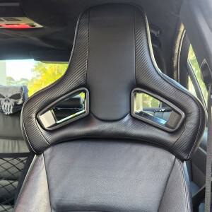 맞춤형 2개1쌍 헤드레스트 검정색 삼각형 분리형 개조 자동차 시트