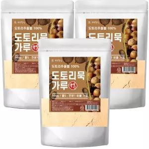 국산 도토리 전분 도토리묵 가루 500g 3개