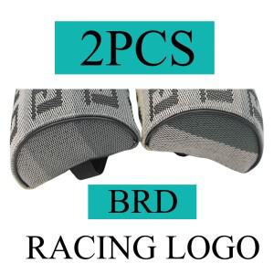 2개 1쌍 JDM 일본 레이싱 시트  소재 자동차 헤드레스트 헤드 필로우 로고 포함