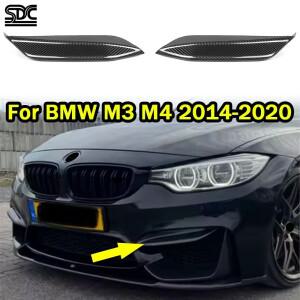 BMW 호환 M3 F80 M4 F82 쿠페 F83 리얼 드라이 카본 파이버 프론트 범퍼 스플리터 커버 사이드 어퍼 MP