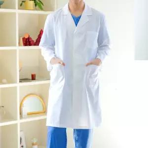 남자 의사 롱가운 긴팔 병원 약사 연구실 영양사 실습가운