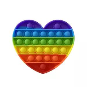 안정감 놀이장난감 하트 푸쉬팝게임 13cm 아기선물 유아교구 감각발달 신생아용 완구