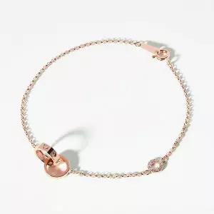 [엘렌쥬얼리]14K 글로우 더블 링 오링 체인 금 팔찌