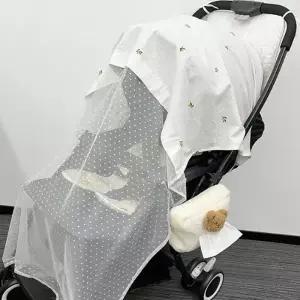 자외선 벌레 가리개 햇빛가림막 선쉐이드 휴대용 유모차 차단 여름 방충망 모기장 썬커버 통풍