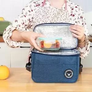( )휴대용 보온 보냉 도시락 가방 음식 보관 배달 사계절용 도시락통 캠핑가방