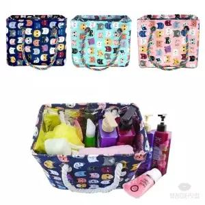 뷰레이터닷컴 고양이얼굴 물빠지는 목욕가방 스파백 사우나 목욕탕 샤워 물빠짐 가방