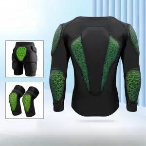 성인 오토바이 갑옷 재킷 반바지 팔꿈치 무릎 패드 스키 스노우 보드 보호 장비 스포츠 레이싱을위한 가슴