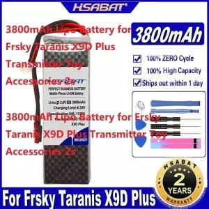 Frsky Taranis X9D Plus 송신기 장난감 액세서리 2s 배터리용 HSABAT 3800mAh Lipo 배터리