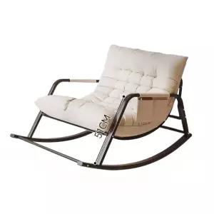 라탄 안락의자 스윙 접이식 눕기 암체어 쿠션 안락한 거실 야외 눕기각도 흔들의자 릴렉스