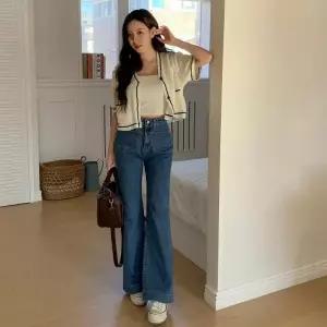 [다잇템] 여자 하이웨스트 넓은 나팔 편한 팬츠