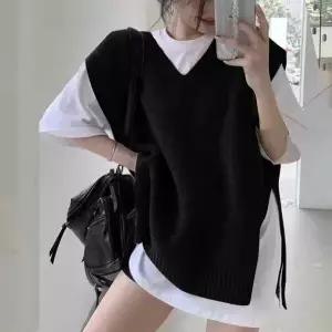 여자 가을겨울 빅사이즈 V넥 스웨터 베스트