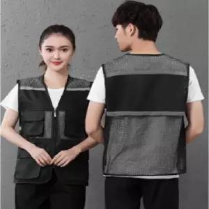 매쉬 포켓 공용 반사조끼 안전 작업용 형광 조끼 등산 라이딩