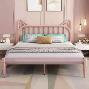 철제침대프레임 조립식 고양이 싱글 더블 퀸 심플침대 침대틀