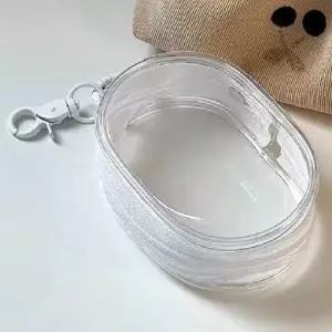 유니보르 투명 키링 파우치 케이블 정리 케이스 정리함 튜브 가방 인형 비닐 미니 파우치 여행용 휴대용 고