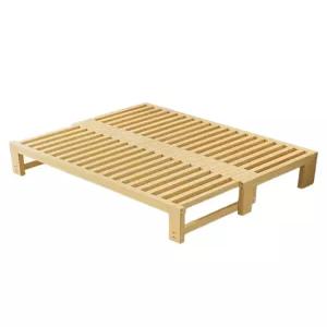 원목 슬라이드 평상 침대틀 침대 마루 조립식 프레임 길이80x폭6000측면매트