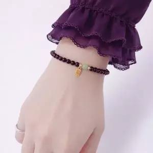 [실버문]F41-2 가넷 화전옥 팔찌 탄생석팔찌 옥팔찌 재물운_