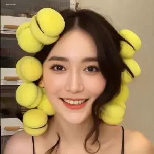 스펀지볼 그루프 6p 헤어롤 헤어 구르프 머리롤 웨이브 롤 셋팅롤