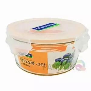 원형 유리용기 410ml 유리반찬통 전자렌지용기 내열유리반찬통 반찬통 밀폐용기