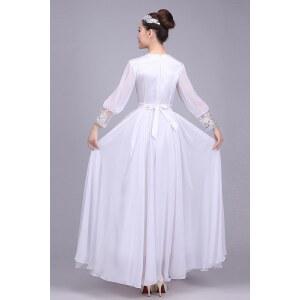 한국무용 풀치마 쉬폰 트임 80cm 밸리댄스 클래식 불규칙 밴드 치마 고전 쉬폰풀치마