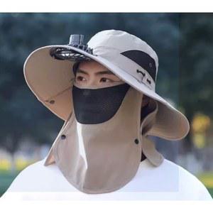 선풍기모자 충전식 휴대용 54 카키 배기 선풍기달린모자 선풍기USB 남성용 원캡 작업