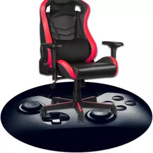 하드우드 바닥 미끄럼 방지용 검은색 게이밍 의자 매트 청소년 침실 장식용 원형 오피스 컴퓨터 카펫 룸