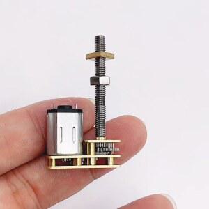 N20 풀 메탈 기어박스 기어 모터 출력 3V 15RPM 액추에이터 나사 샤프트 300RPM, 35MM M4 6V 선형 플립