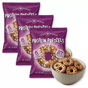 크리스프파워 프로틴 프레첼 참깨맛 단백질 과자 스낵 50g 3개