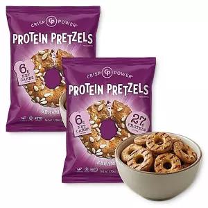 크리스프파워 프로틴 프레첼 참깨맛 단백질 과자 스낵 50g 2개