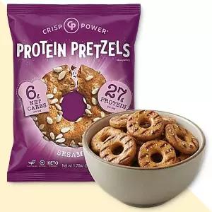 크리스프파워 프로틴 프레첼 참깨맛 단백질 과자 스낵 50g