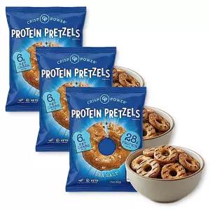 크리스프파워 프로틴 프레첼 씨솔트맛 단백질 과자 스낵 50g 3개