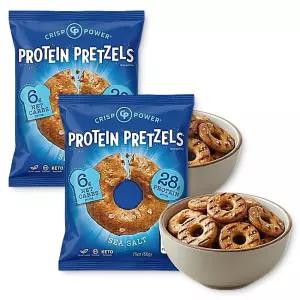 씨솔트 프로틴 프레첼 바삭한 단백질 스낵 크리스프파워 50g 2개