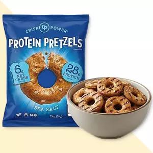 크리스프파워 프로틴 프레첼 씨솔트맛 단백질 과자 스낵 50g