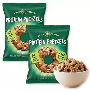 단백질 과자 크리스프파워 프로틴 프레첼 에브리띵 스낵 50g 2개