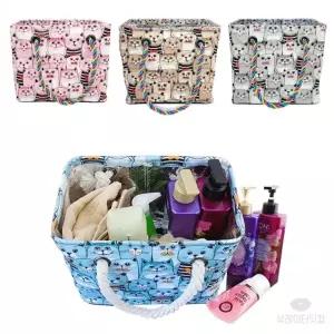 뷰레이터닷컴 고양이패밀리 물빠지는 목욕가방 스파백 사우나 목욕탕 샤워 물빠짐 가방