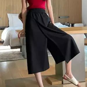 시원한 여름 실내복 통넓은 칠부 바지 편안한 집안 착용 휴가 여행 데일리 캐주얼