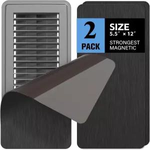 2팩 고강도 마그네틱 통풍구 커버 5.5인치 x 12인치 메탈릭 스트롱 마그넷 에어 홈 플로어 천장 벽걸이