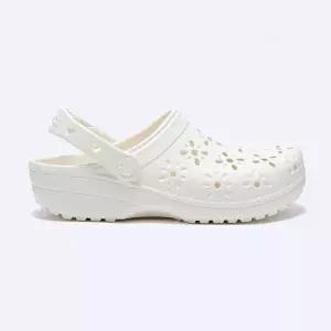 [크록스]클래식 플로럴 컷 아웃 클로그 크림 210927-0WV 723156