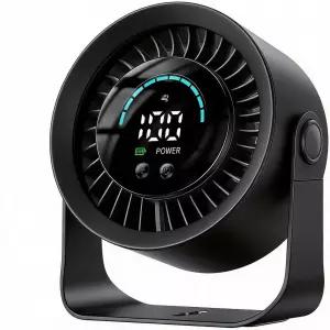 AetherMist 받침대 선풍기 디지털 디스플레이가 장착된 100단계 무속도 조용한 책상 침실 사무실용 90°