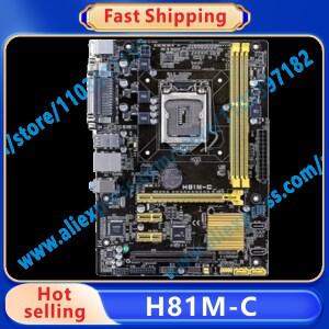 H81M C 마더보드 1150 DDR3 16GB DVI SATA3 USB 3.0 PCI E 마이크로