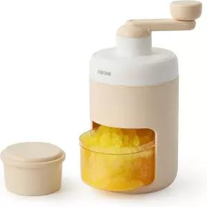 CAROTE 빙수 기계 주방 및 피크닉용 스 몰드 박스가 있는 수동 면도기 스노우 콘 슬러시 BPA 프리