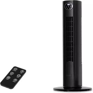 침실용 25피트/초 스탠드형 선풍기용 일렉택틱 타워 선풍기 리모컨 3단 속도 4모드 12시간 타이머