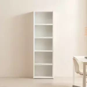 학생방 학원 심플 흰색 5단 600 책장 나무다리 모던 카페