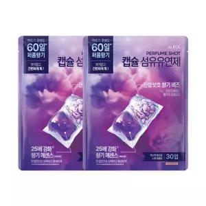 아우라 퍼퓸샷 캡슐섬유유연제 미스틱 플로럴 30입 2개