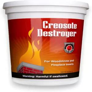 Meeco의 레드 데블 25 분말 크레오소트 제거제 - 나무 난로 및 벽난로 인서트용 (2파운드) 미국 제조