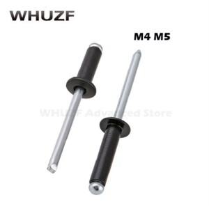 100PCS M45x6810 --- 30mm 45mm 블랙 알루미늄 블라인드 라운드 헤드 리벳 네일 장식 팝