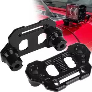 KARSAM 랭글러 JL 라이트 바 후드 장착 브래킷 글래디에이터 JT 디치 카울 A-필러 LED 포그 포드 2018-2025