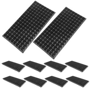 10개 묶음 묘목 트레이 128구 플라스틱 가정용 원예 DIY 새싹 재배 접시 스프루터