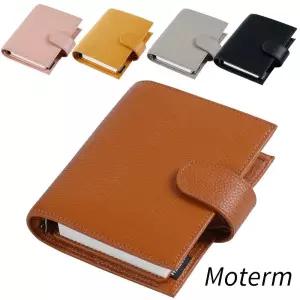 모텀 A7 6공 다이어리 바인더 가죽 지갑형 노트 커버 MOTERM